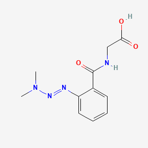 molecular formula C11H14N4O3 B15195445 N-(o-(3,3-Dimethyl-1-triazeno)benzoyl)glycine CAS No. 89331-40-8