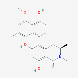 molecular formula C24H27NO4 B15195497 Ancistrocongoline A CAS No. 455255-21-7