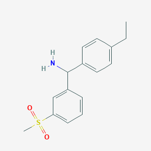 (4-Ethylphenyl)(3-methanesulfonylphenyl)methanamine