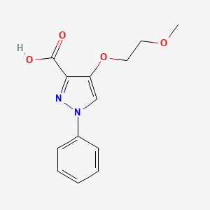 molecular formula C13H14N2O4 B1519559 4-(2-methoxyethoxy)-1-phenyl-1H-pyrazole-3-carboxylic acid CAS No. 1152966-35-2