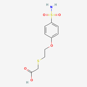 2-{[2-(4-Sulfamoylphenoxy)ethyl]sulfanyl}acetic acid