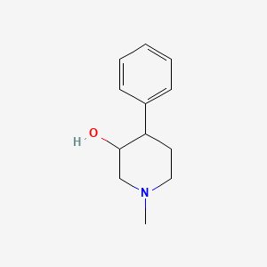 molecular formula C12H17NO B15195630 1-Methyl-4-phenyl-3-piperidinol CAS No. 1891-23-2