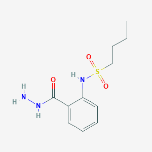 molecular formula C11H17N3O3S B15195671 N-[2-(hydrazinecarbonyl)phenyl]butane-1-sulfonamide CAS No. 91194-41-1