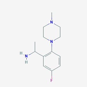 1-[5-Fluoro-2-(4-methylpiperazin-1-yl)phenyl]ethan-1-amine