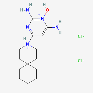 molecular formula C14H25Cl2N5O B15195785 3-Azaspiro(5.5)undecane, 3-(2,6-diamino-4-pyrimidinyl)-, 1'-oxide, dihydrochloride CAS No. 83540-22-1