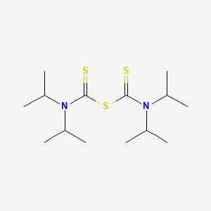 molecular formula C14H28N2S3 B15195835 n,n,n',n'-Tetrapropan-2-yldicarbonotrithioic diamide CAS No. 4376-86-7