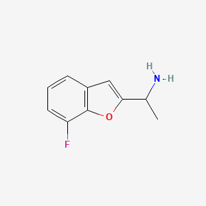 molecular formula C10H10FNO B1519589 1-(7-氟-1-苯并呋喃-2-基)乙胺 CAS No. 1094485-72-9