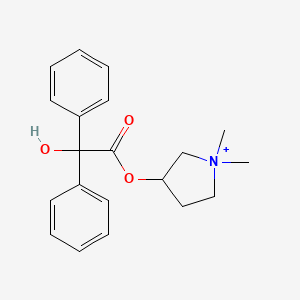 molecular formula C20H24NO3+ B15195893 Benzopyrronium CAS No. 765836-13-3