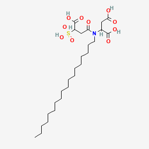 molecular formula C26H47NO10S B15195937 N-(1,2-Dicarboxyethyl)-N-octadecyl sulfosuccinamic acid CAS No. 81869-17-2