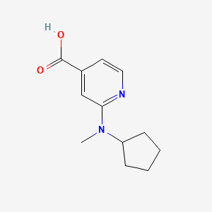molecular formula C12H16N2O2 B1519594 2-[Cyclopentyl(methyl)amino]pyridine-4-carboxylic acid CAS No. 1094661-79-6