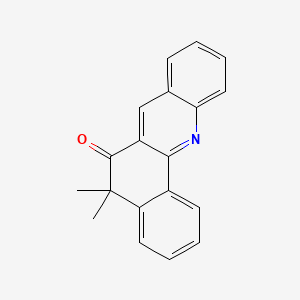 molecular formula C19H15NO B15195958 5,5-Dimethylbenzo(c)acridin-6(5H)-one CAS No. 56969-65-4