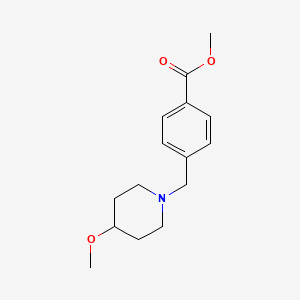 molecular formula C15H21NO3 B1519597 Methyl 4-[(4-methoxypiperidin-1-yl)methyl]benzoate CAS No. 1096353-39-7