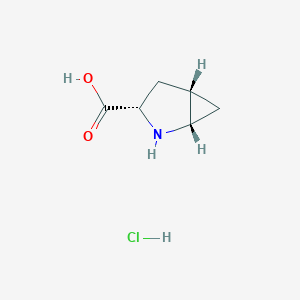 molecular formula C6H10ClNO2 B1519605 (1S,3S,5S)-2-azabicyclo[3.1.0]hexane-3-carboxylic acid hydrochloride CAS No. 1807937-74-1