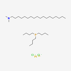 molecular formula C32H70Cl2NPPt B15196095 Platinum, dichloro(N,N-dimethyl-1-octadecanamine)(tributylphosphine)- CAS No. 68928-30-3