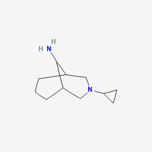 molecular formula C11H20N2 B1519614 3-Cyclopropyl-3-azabicyclo[3.3.1]nonan-9-amine CAS No. 1171403-14-7