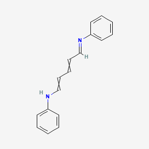 molecular formula C17H16N2 B15196157 N-[5-(Phenylimino)-1,3-pentadien-1-yl]aniline CAS No. 5608-83-3