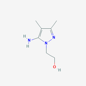 molecular formula C7H13N3O B1519620 2-(5-amino-3,4-dimethyl-1H-pyrazol-1-yl)ethan-1-ol CAS No. 89896-32-2