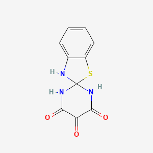 molecular formula C10H7N3O3S B15196204 Spiro(benzothiazole-2(3H),2'(1'H)-pyrimidine)-4',5',6'(3'H)-trione CAS No. 6270-35-5