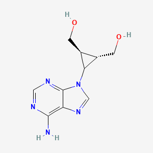 molecular formula C10H13N5O2 B15196208 Cyclopropyladenine CAS No. 132398-80-2