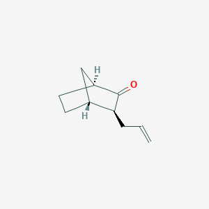 molecular formula C10H14O B15196240 3-Allylnorcamphor, (1S-exo)- CAS No. 73565-72-7