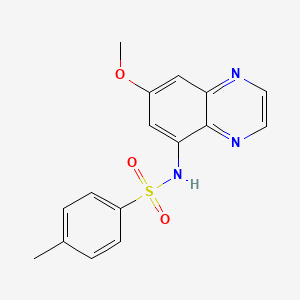 molecular formula C16H15N3O3S B15196247 N-(7-Methoxy-5-quinoxalinyl)-4-methylbenzenesulfonamide CAS No. 7403-18-1