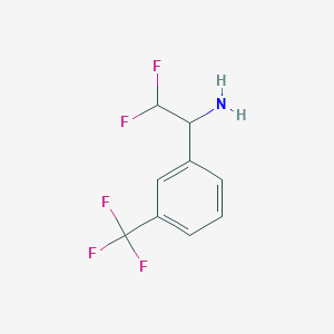2,2-Difluoro-1-[3-(trifluoromethyl)phenyl]ethan-1-amine