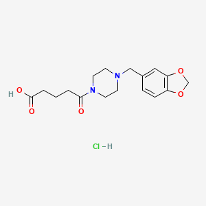 5-[4-(1,3-Benzodioxol-5-ylmethyl)piperazin-1-yl]-5-oxopentanoic acid hydrochloride