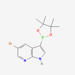 molecular formula C13H16BBrN2O2 B1519628 5-Bromo-3-(4,4,5,5-tetramethyl-1,3,2-dioxaborolan-2-yl)-1H-pyrrolo[2,3-b]pyridine CAS No. 1072152-50-1