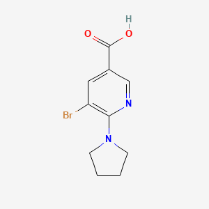 molecular formula C10H11BrN2O2 B1519629 5-Bromo-6-pyrrolidin-1-YL-nicotinic acid CAS No. 1187930-16-0