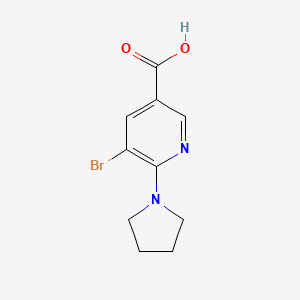 5-Bromo-6-pyrrolidin-1-YL-nicotinic acid