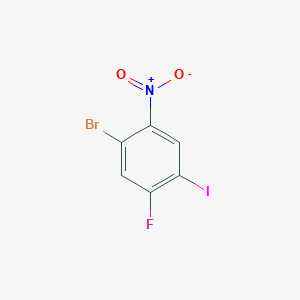 molecular formula C6H2BrFINO2 B1519636 1-Bromo-5-fluoro-4-iodo-2-nitrobenzene CAS No. 1187385-70-1