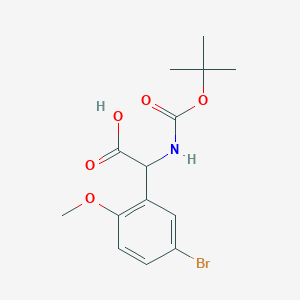 (5-Bromo-2-methoxyphenyl)[(tert-butoxycarbonyl)amino]acetic acid