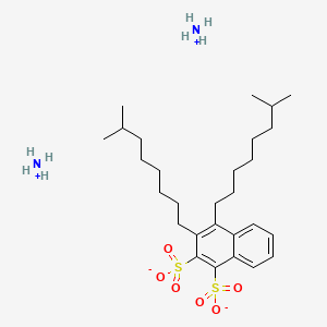 molecular formula C28H50N2O6S2 B15196372 Naphthalenedisulfonic acid, diisononyl-, diammonium salt CAS No. 63568-37-6