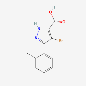 4-bromo-3-(2-methylphenyl)-1H-pyrazole-5-carboxylic acid