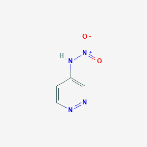 molecular formula C4H4N4O2 B15196470 N-pyridazin-4-ylnitramide CAS No. 1500-78-3