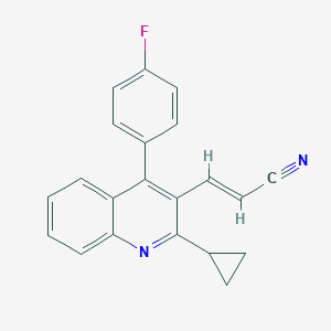 molecular formula C21H15FN2 B151965 (E)-3-[2-Cyclopropyl-4-(4-fluorophenyl)-3-quinolinyl]-2-propenenitrile CAS No. 256431-72-8