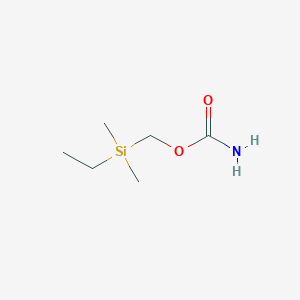 molecular formula C6H15NO2Si B15196501 (Dimethylethylsilyl)methanol carbamate CAS No. 3124-43-4