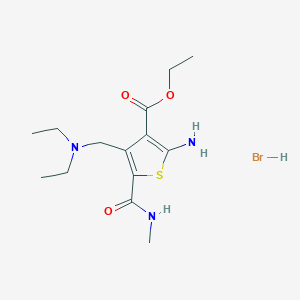 Ethyl 2-amino-4-[(diethylamino)methyl]-5-(methylcarbamoyl)thiophene-3-carboxylate hydrobromide