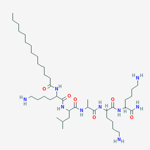 molecular formula C41H81N9O6 B15196520 N2-(1-Oxotetradecyl)-L-lysyl-L-leucyl-L-alanyl-L-lysyl-L-lysinamide 