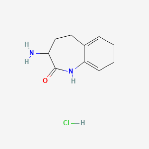 molecular formula C10H13ClN2O B1519653 3-amino-4,5-dihydro-1H-benzo[b]azepin-2(3H)-one hydrochloride CAS No. 889214-87-3