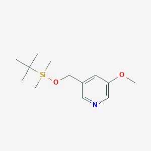molecular formula C13H23NO2Si B1519663 3-((tert-Butyldimethylsilyloxy)methyl)-5-methoxypyridine CAS No. 1045855-62-6