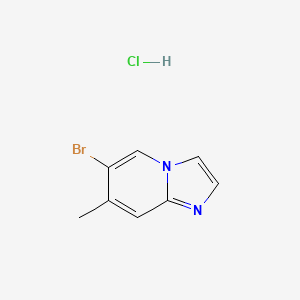 molecular formula C8H8BrClN2 B1519668 6-Bromo-7-methylimidazo[1,2-a]pyridine hydrochloride CAS No. 957035-22-2