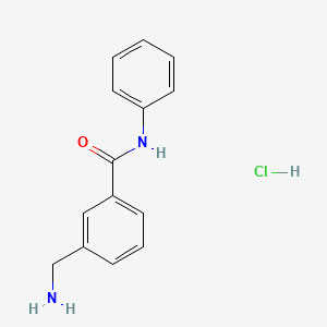 molecular formula C14H15ClN2O B1519673 3-(aminomethyl)-N-phenylbenzamide hydrochloride CAS No. 1171573-70-8