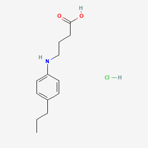 molecular formula C13H20ClNO2 B1519676 4-[(4-丙基苯基)氨基]丁酸盐酸盐 CAS No. 1172524-44-5