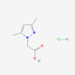 molecular formula C7H11ClN2O2 B1519679 (3,5-dimethyl-1H-pyrazol-1-yl)acetic acid hydrochloride CAS No. 1171489-65-8