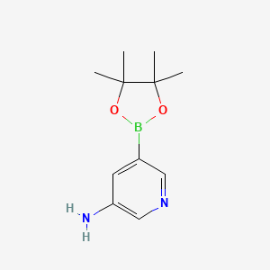 molecular formula C11H17BN2O2 B1519681 5-(4,4,5,5-Tetramethyl-1,3,2-dioxaborolan-2-yl)pyridin-3-amine CAS No. 1073354-99-0