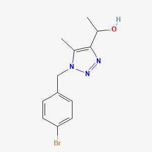molecular formula C12H14BrN3O B1519684 1-[1-(4-Bromobenzyl)-5-methyl-1H-1,2,3-triazol-4-yl]-1-ethanol CAS No. 1017782-60-3