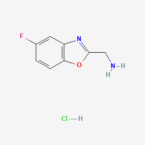 molecular formula C8H8ClFN2O B1519691 (5-Fluoro-1,3-benzoxazol-2-yl)methylamine hydrochloride CAS No. 1158493-85-6