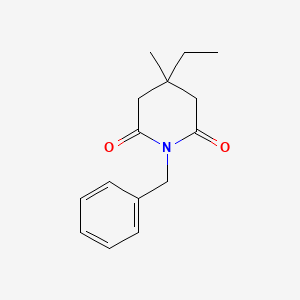 molecular formula C15H19NO2 B15196961 1-Benzyl-4-ethyl-4-methylpiperidine-2,6-dione CAS No. 63515-89-9