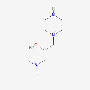 molecular formula C9H21N3O B1519704 1-(Dimethylamino)-3-(piperazin-1-yl)propan-2-ol CAS No. 531523-06-5